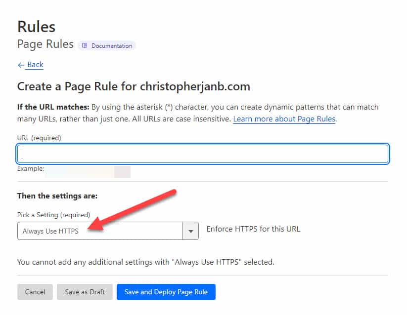 cloudflare page rules