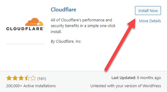 cloudflare WordPress plugin