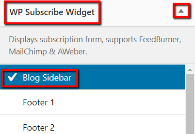 Blog Sidebar Widget