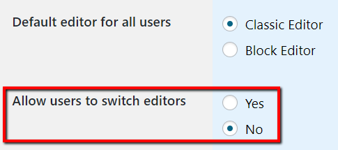 Allow User to Switch Editors