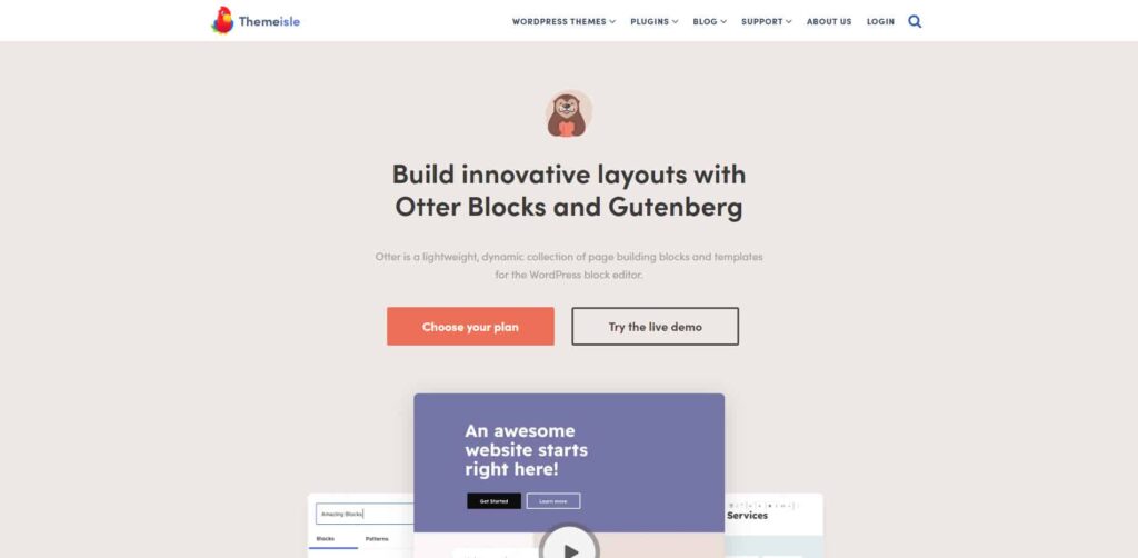 wordpress otter blocks website