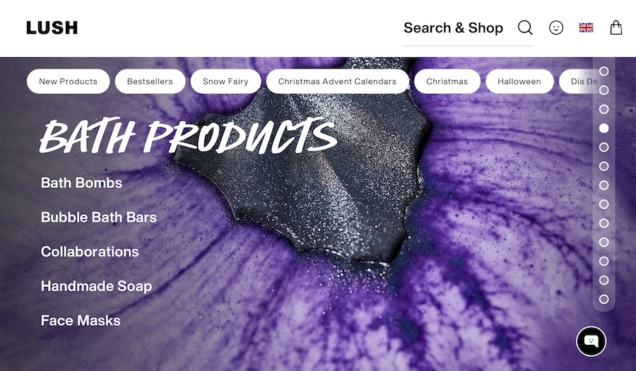 Lush website