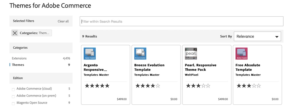 Magento themes