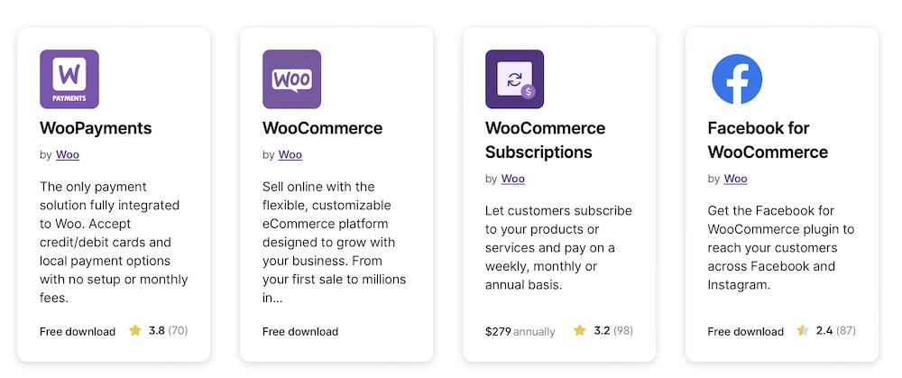 WooCommerce extensions